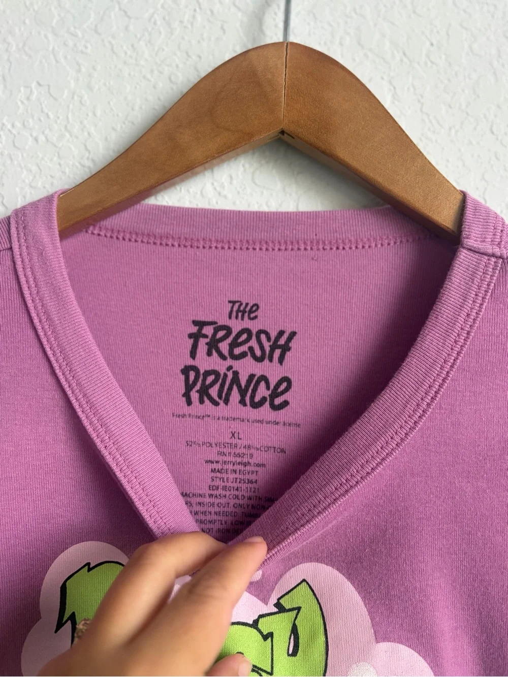 Fresh Prince Purple Graphic Crop Tee